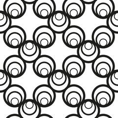 Seamless vector background. Black and white texture. Graphic modern pattern.