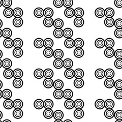 Seamless vector background. Black and white texture. Graphic modern pattern.