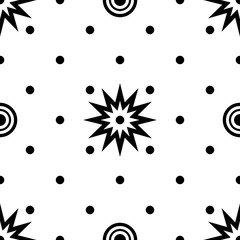 Seamless vector background. Black and white texture. Graphic modern pattern.
