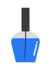 青いマニキュア液