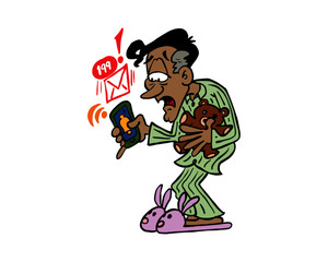 Reading late night emails