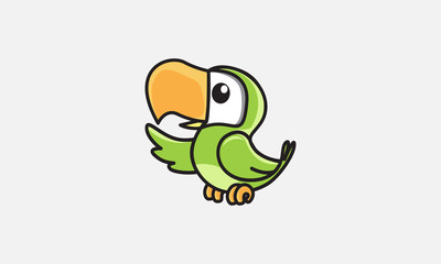 bird illustration, parrot