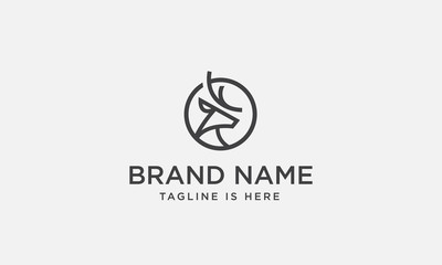 Obraz premium deer logo design, deer head, animal, wildlife, vector