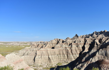 Rock Formations in Badlands National Park, South Dakota