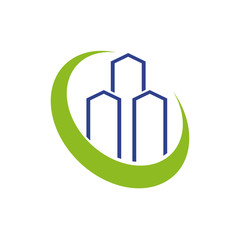 Building logo icon design template