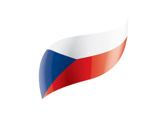 Czechia flag, vector illustration on a white background