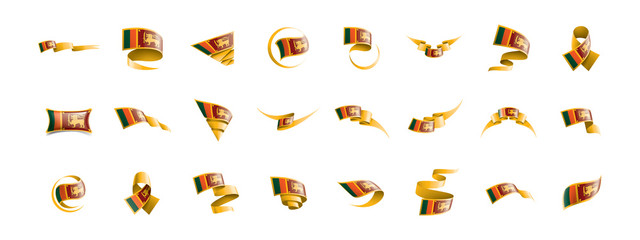 Sri Lanka flag, vector illustration on a white background