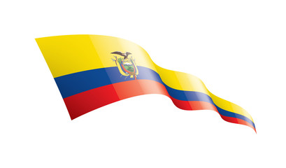 Ecuador flag, vector illustration on a white background