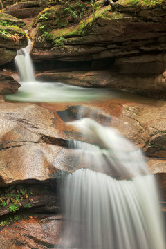 Long exposure photo of Sabbaday Falls from White Mountain National Forest, New Hampshire (USA).