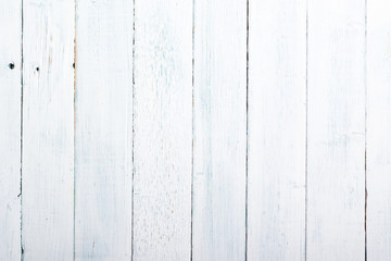 old white shabby wooden table background directly above