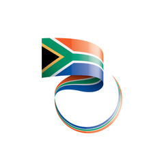 south africa flag, vector illustration on a white background