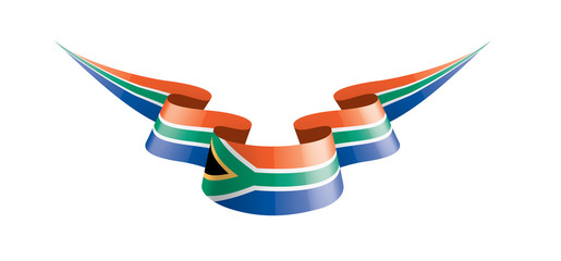 south africa flag, vector illustration on a white background