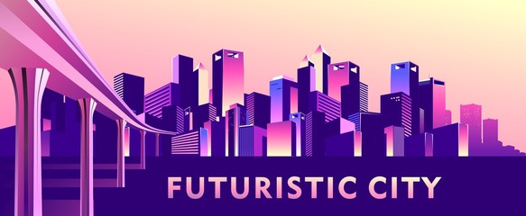 Fototapeta premium abstract buildings banner