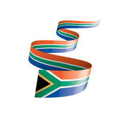 south africa flag, vector illustration on a white background