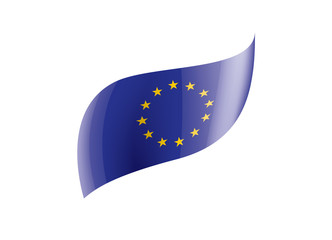 European union flag, vector illustration on a white background