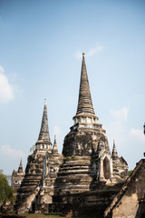 Fototapeta premium Ayutthaya Historical Park covers the ruins of the old city of Ayutthaya, Phra Nakhon Si Ayutthaya Province, Thailand