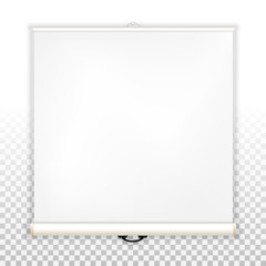 Blank screen for projector, view slides and presentations. Blank template to insert text on a transparent background. Vector graphics