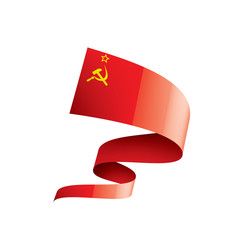 The red flag of the USSR. Vector illustration on white background