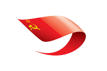 The red flag of the USSR. Vector illustration on white background