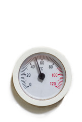 round shape temperature sensor. copy space
