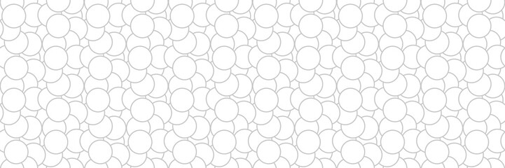 Geometric seamless pattern. Gray and white background with circles