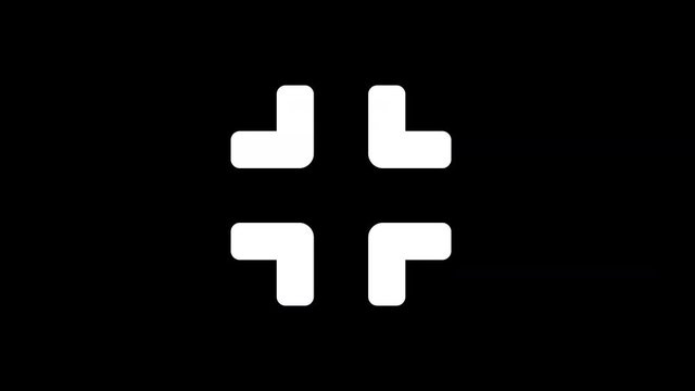 From the Glitch effect arises compress symbol. Then the TV turns off. Alpha channel Premultiplied - Matted with color black