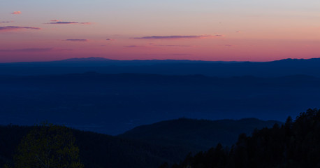 Sunset in Santa Fe Mountains