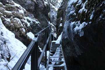 Canyon Jánošíkove diery in Malá Fatra mountains, Slovakia