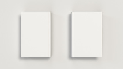 Mockup of blank vertical book