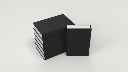 Mockup of blank vertical book