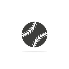 Monochrome vector illustration of a Baseball ball, isolated on a white background.