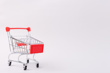 Shopping cart isolated on white background