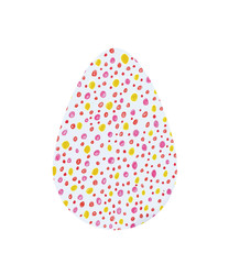 Hand drawn  Easter egg isolated on white spring