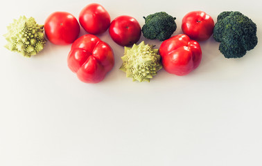Plant based raw food seasonal vegetables background, vegan food cooking ingredients, top viewю