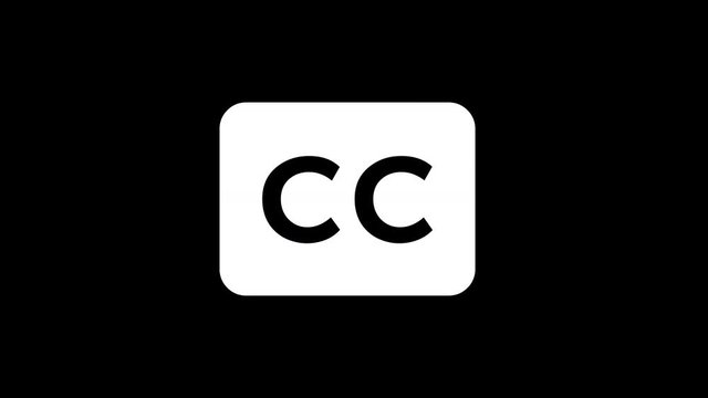 From the Glitch effect arises closed captioning symbol. Then the TV turns off. Alpha channel Premultiplied - Matted with color black