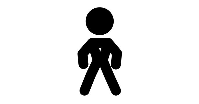 Animation of icon dancing hip-hop.