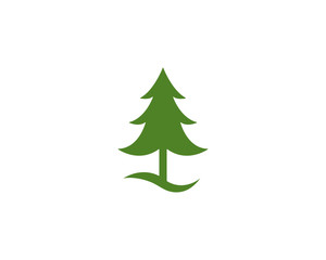 Cedar tree Logo template vector icon illustration design 