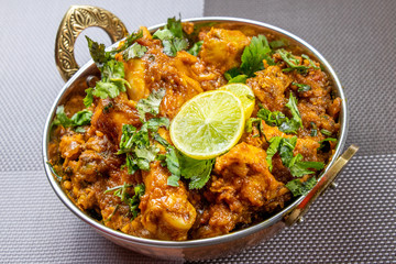 Indian chicken curry with Indian spices