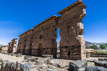 The stone ruins of the temple Raqch'i