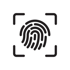 Touch id. Fingerprint recognition. Vector illustration