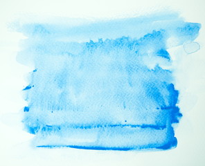 Abstract watercolour background hand-drawn on white watercolour paper.