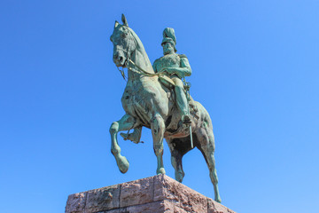 Fototapeta na wymiar Reiterstandbild Kaiser Friedrich III. Köln