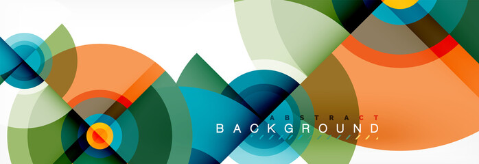 Obraz premium Koło streszczenie tło z trójkątnymi kształtami na nowoczesny design, okładka, szablon, broszura, ulotka.