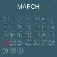 Calender Page March 22