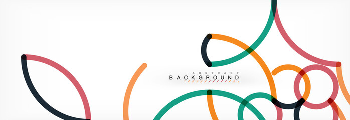 Abstract color lines on white. Modern colorful flow poster wave. Art design for your project