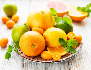 Fresh citrus fruits
