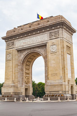 Fototapeta na wymiar Arch of triumph in Bucharest, Romania