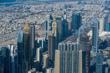 Bird view of Dubai skyline at daytime