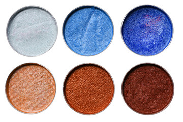  Eye shadow tones isolated on white