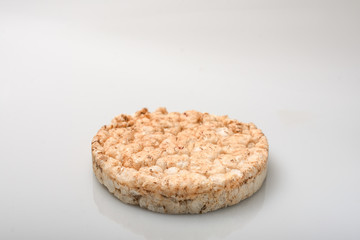 Cereal diet bread isolated on white